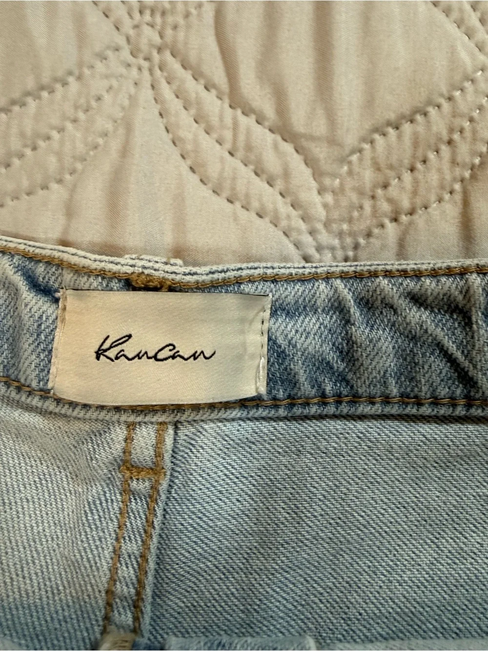 KanCan Light Wash High Rise Denim‎ Mom Shorts Medium